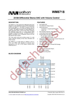 WM8718GEFL/RV datasheet  